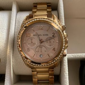 Rose gold crystal Michael kors watch